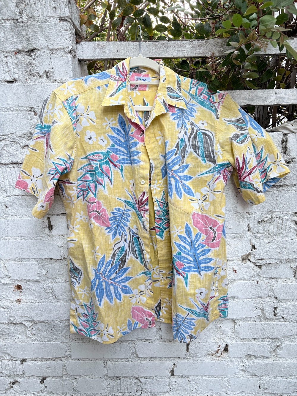 reyn spooner Yellow Floral Tropical Button-Down Shirt